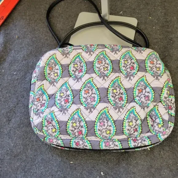 Vera Bradley Iconic Little Crossbody Purse Paisley Stripes - Picture 8 of 11